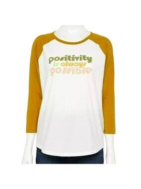 Positivity is Always Possible Graphic Tee T-shirt Woman's Size XXL JJ2006